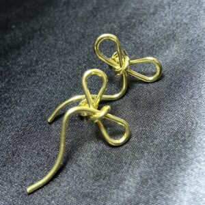 Golden Knot Bow Earrings