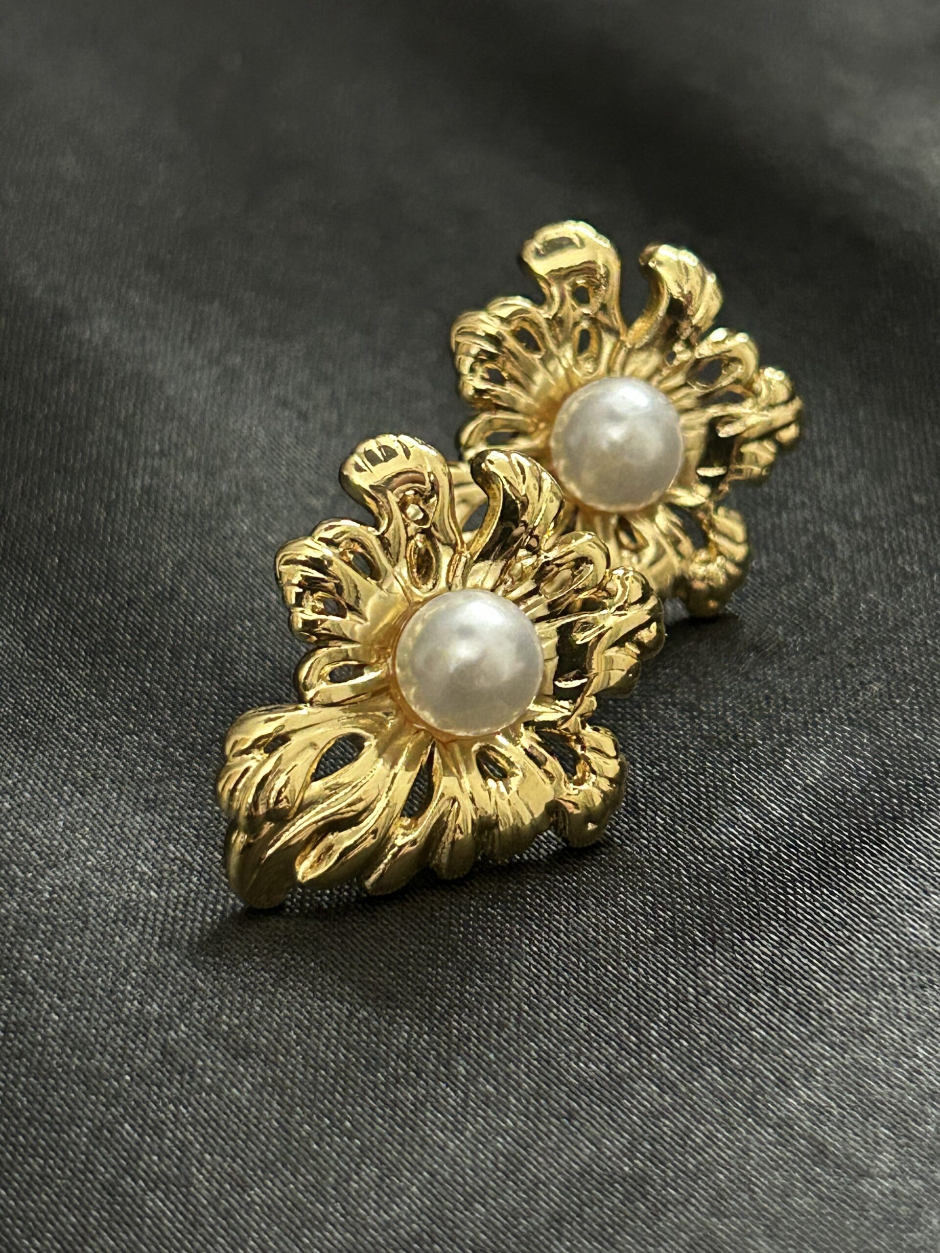 Baroque Bloom Pearl Studs