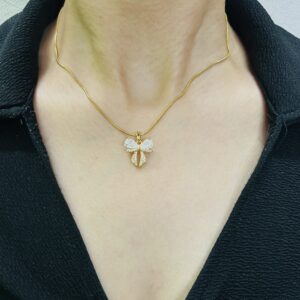 Crystal Bow Pendant