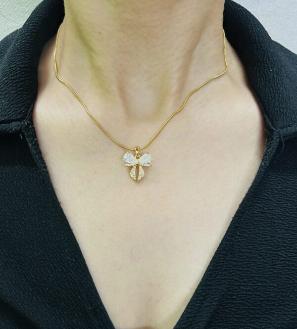 Crystal Bow Pendant