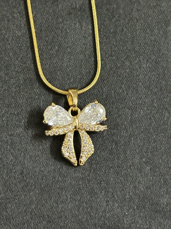 Crystal Bow Pendant - Image 3