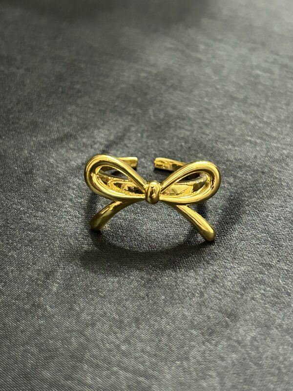 Golden Bow Ring (Adjustable) - Image 2