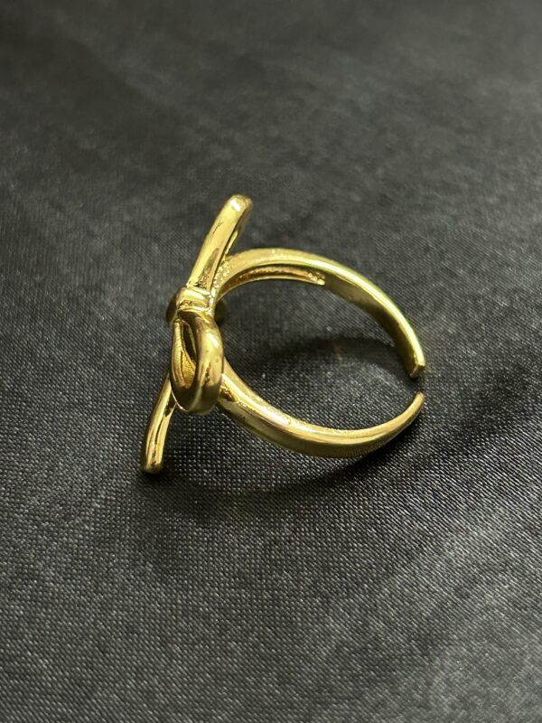 Golden Bow Ring (Adjustable) - Image 3