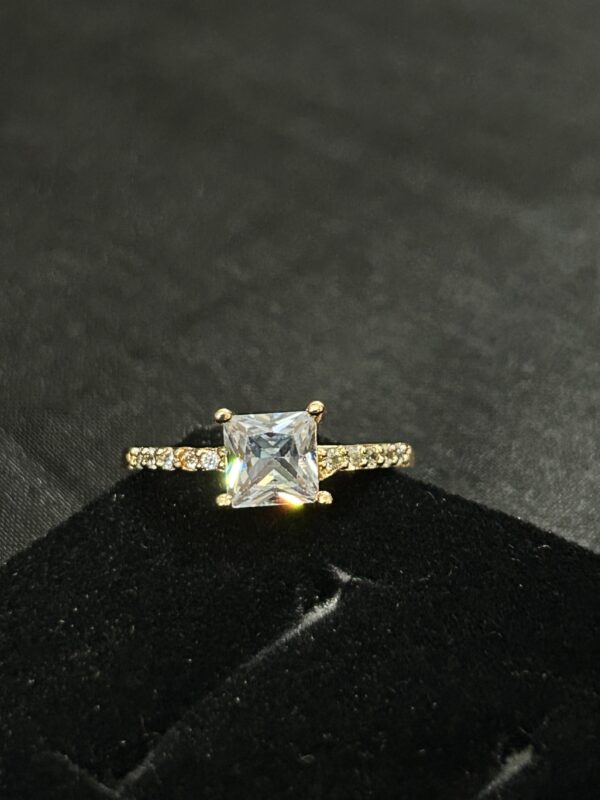 Radiant Solitaire Ring (Adjustable) - Image 2