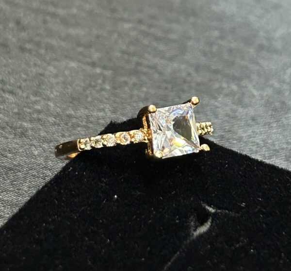 Radiant Solitaire Ring (Adjustable) - Image 3