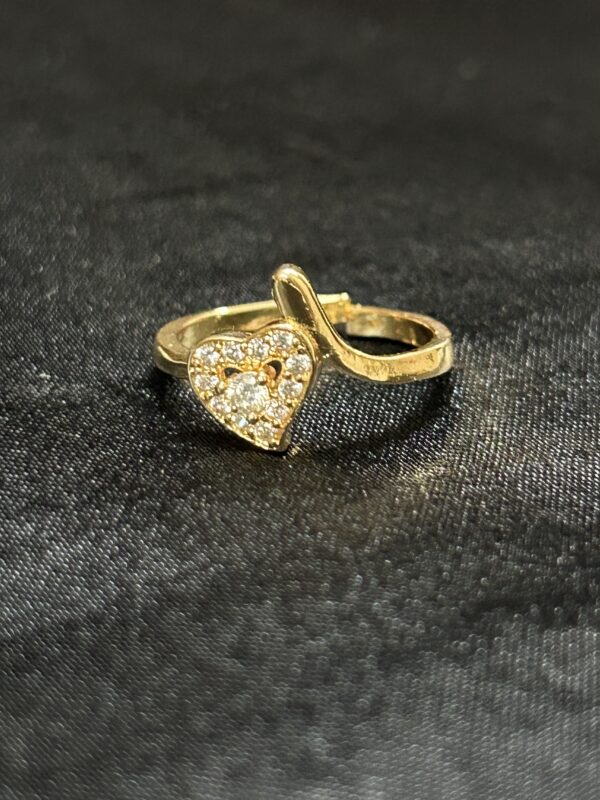 Golden Heart Ring (Adjustable) - Image 2