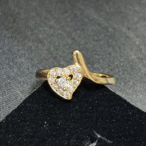 Golden Heart Ring (Adjustable)