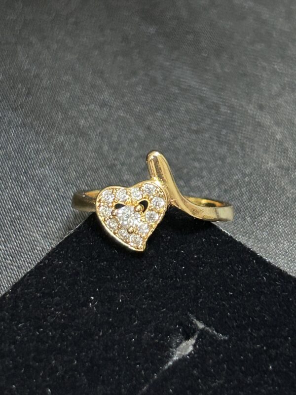 Golden Heart Ring (Adjustable)