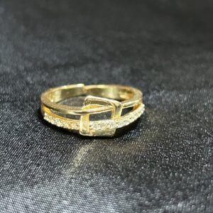 Gilded Buckle Ring (Adjustable)