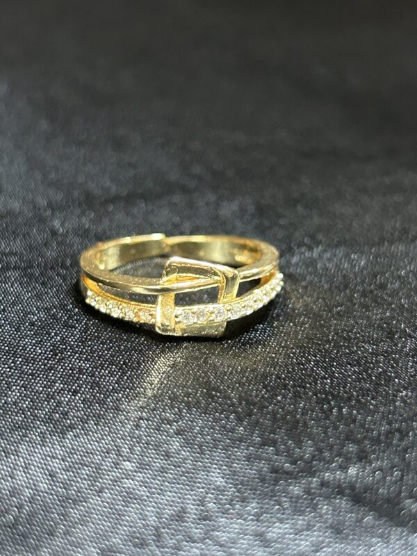 Gilded Buckle Ring (Adjustable)