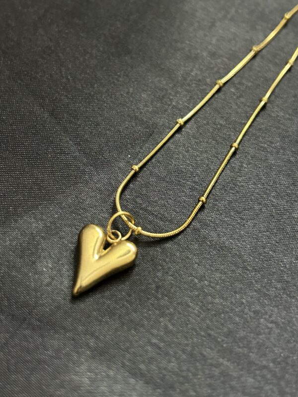 Golden Muse Heart Pendant - Image 2