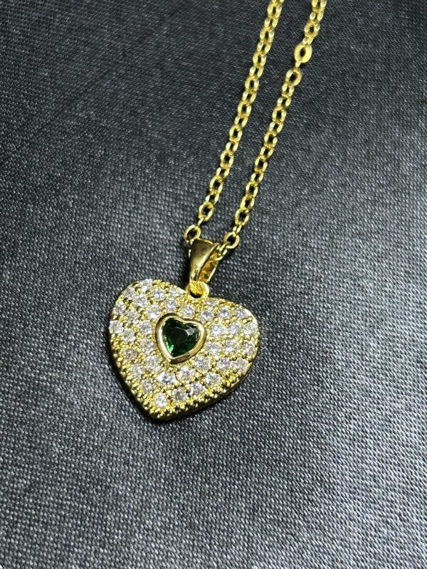Emerald Devotion Heart Pendant - Image 3