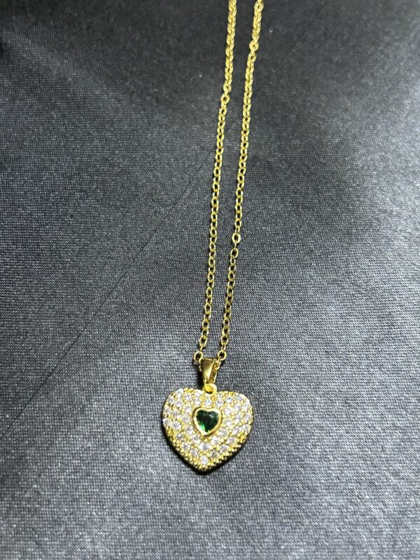 Emerald Devotion Heart Pendant - Image 2